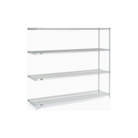 Nexelate    Silver Epoxy Wire Shelving Add-On Unit - 5 Tier - 60W X 18D X 74H